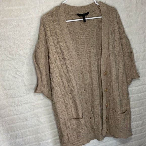 BCBG MaxAzria Beige Poncho/Cardigan S - Picture 7 of 9